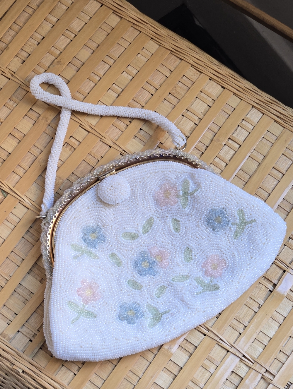 Vintage Mini Beaded Floral Purse